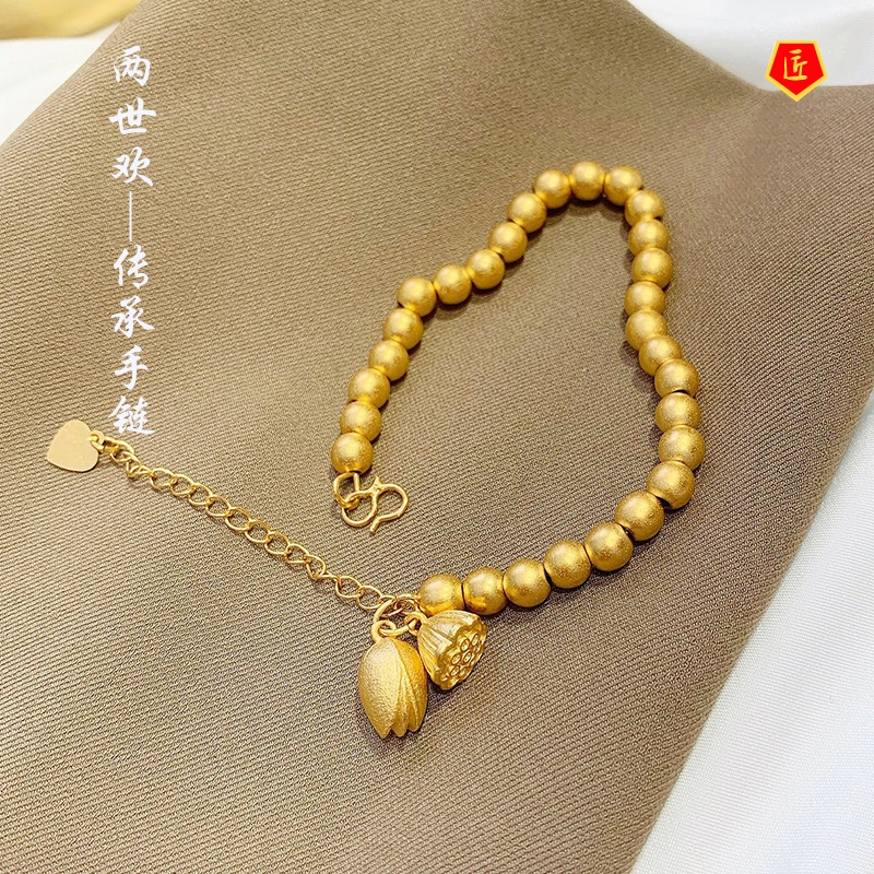 [Ready Stock]Elegant Graceful Gold Lotus Seedpod Bracelet