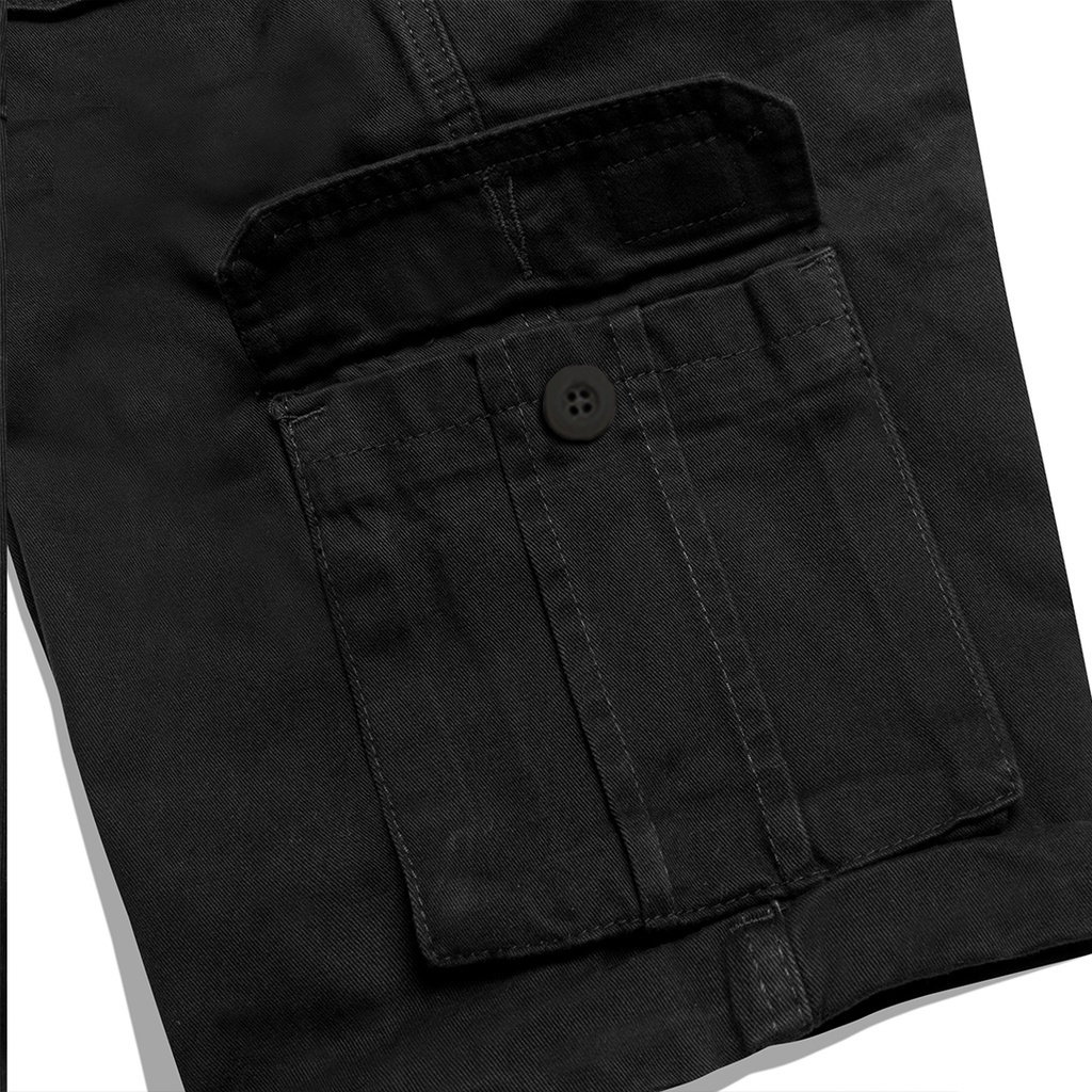 Dritto Short Pants Cargo - Celana Cargo Pendek Unisex - Hitam