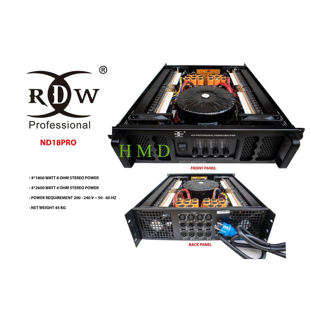 PROMO HARGA CUCI GUDANG   Power Amplifier RDW ND18PRO / ND18 PRO / ND 18PRO ORIGINAL 4 channel