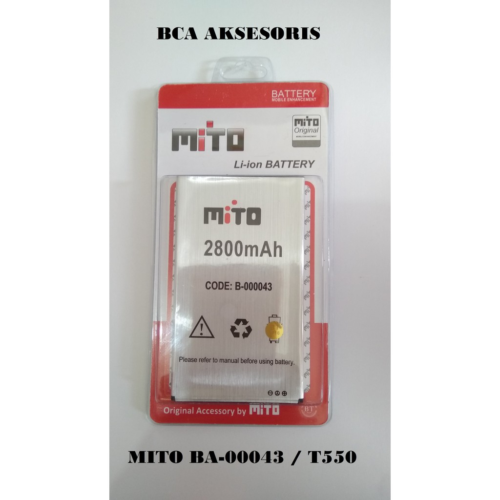 BATTERY BATRE BATERAI MITO BA-00043 / T550 ORIGINAL