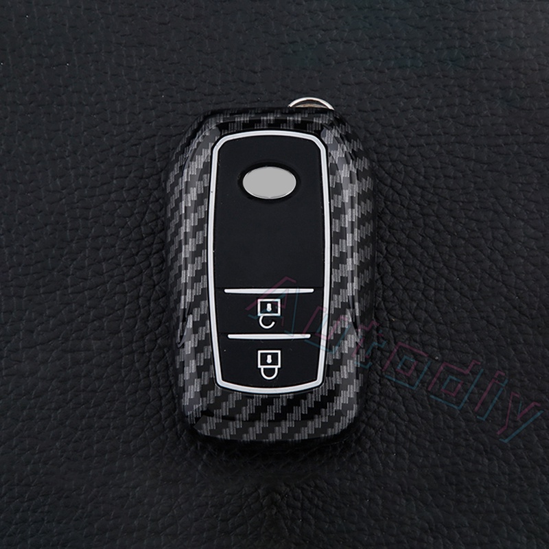 Case Remote Kunci Mobil Bahan Abs Carbon Fiber Untuk Toyota Hilux Rogue Revo Innova Fortuner Harrier Camry Vellfire Altis Yaris Vios 2 / 3 / 4 Tombol