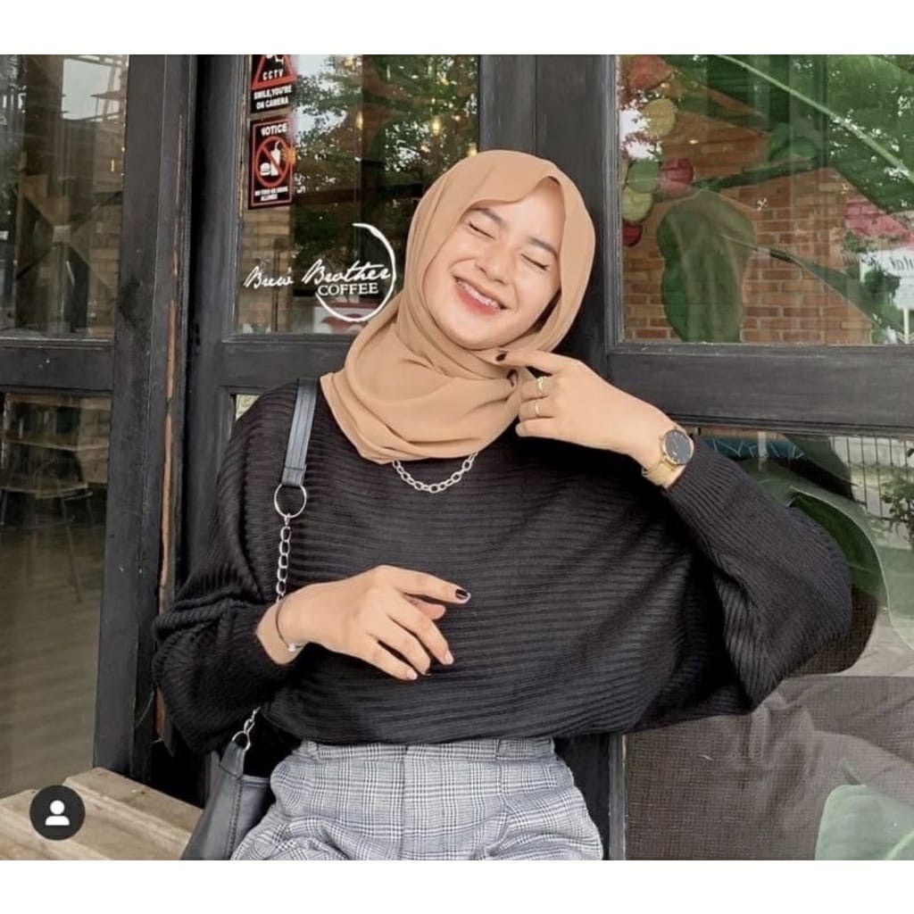 BLOUSE BATWING SERIES BLOUSE KNIT PREMIUM ALLSIZE