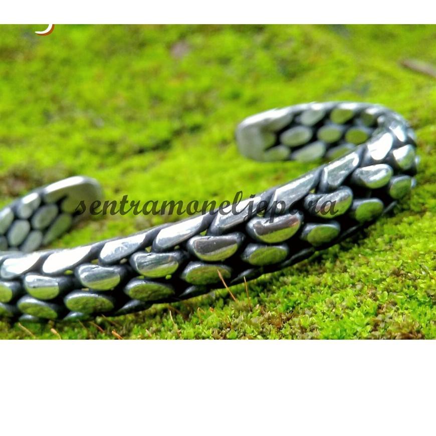 DWSJ gelang anyam besi putih - gelang papua stainless monel «