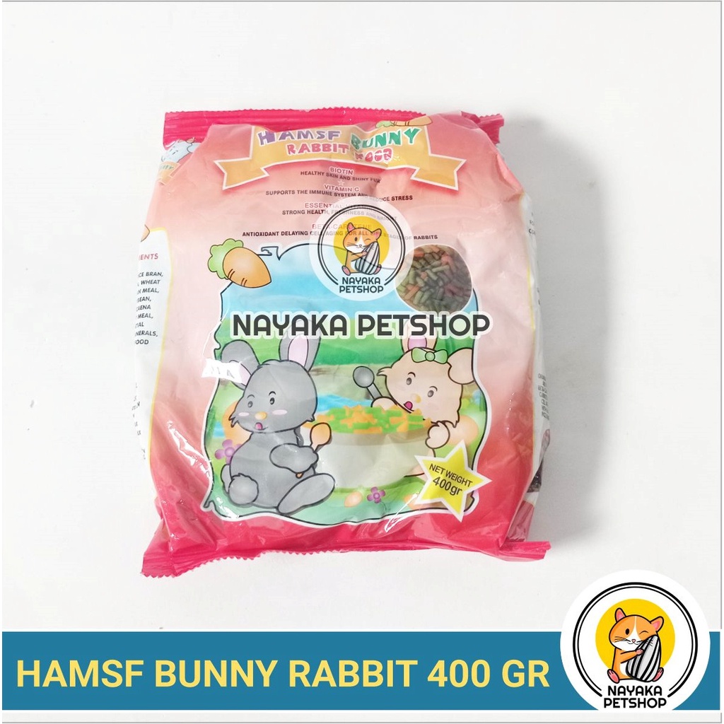 Hamsf Bunny 400 gr Rabbit Food Makanan Kelinci Pakan Pelet Hamsbunny Hamsfbunny