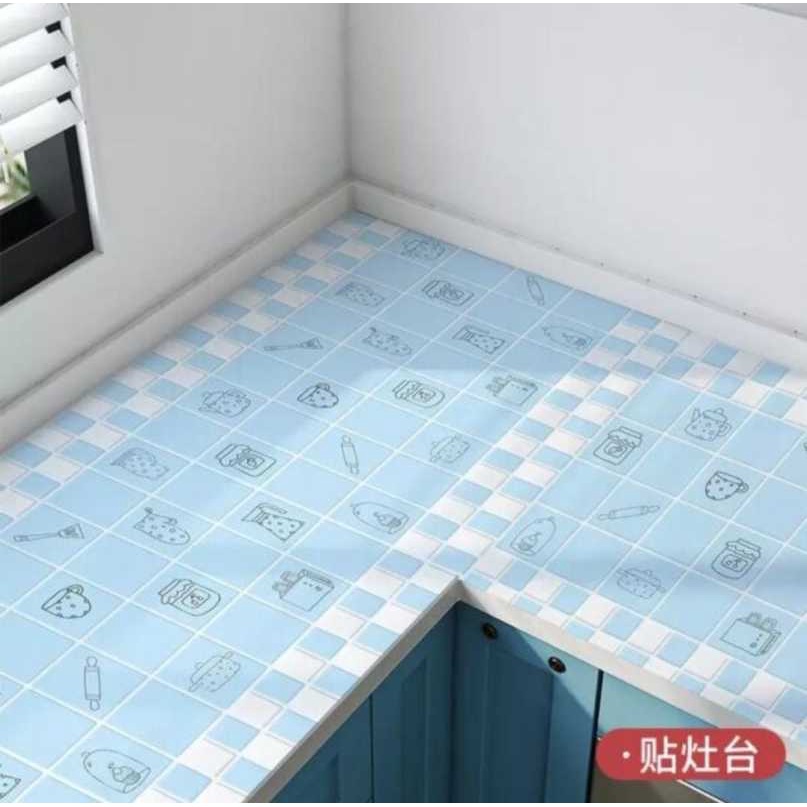 Wallpaper Sticker Dapur Anti Air 5M x 60cm / Minyak Panas / Kitchen Sticker Dinding COD GM121