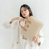 TAS FLICKA ORIGINAL WARNA IVORY ukuran 14inc