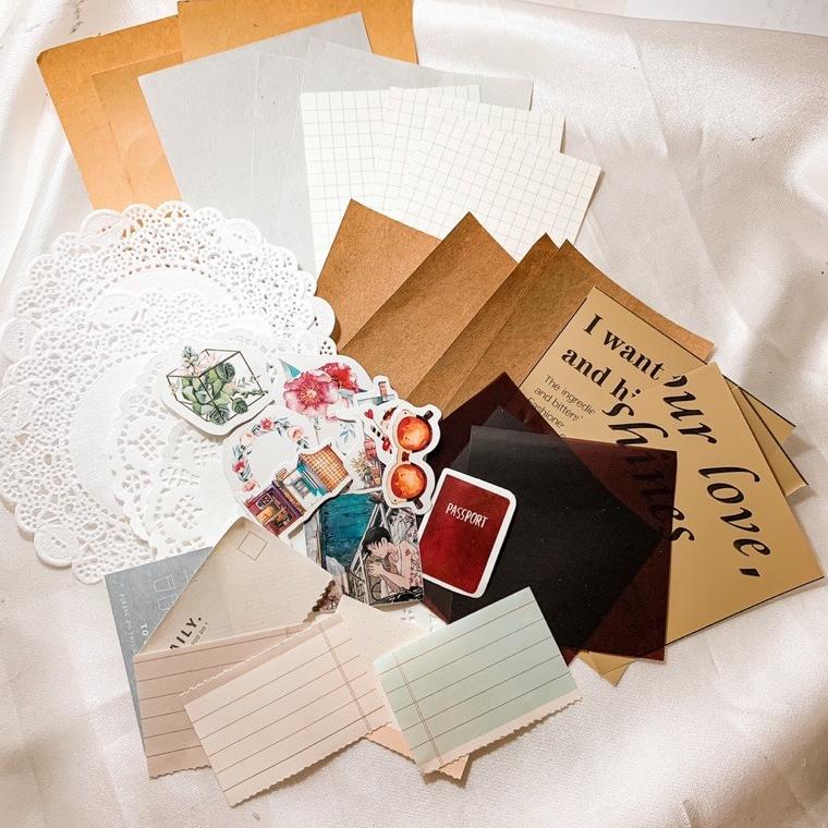 

[KODE PRODUK 87T0A3435] Journal Kit Journaling Vintage Aesthetic Jurnal 40pcs