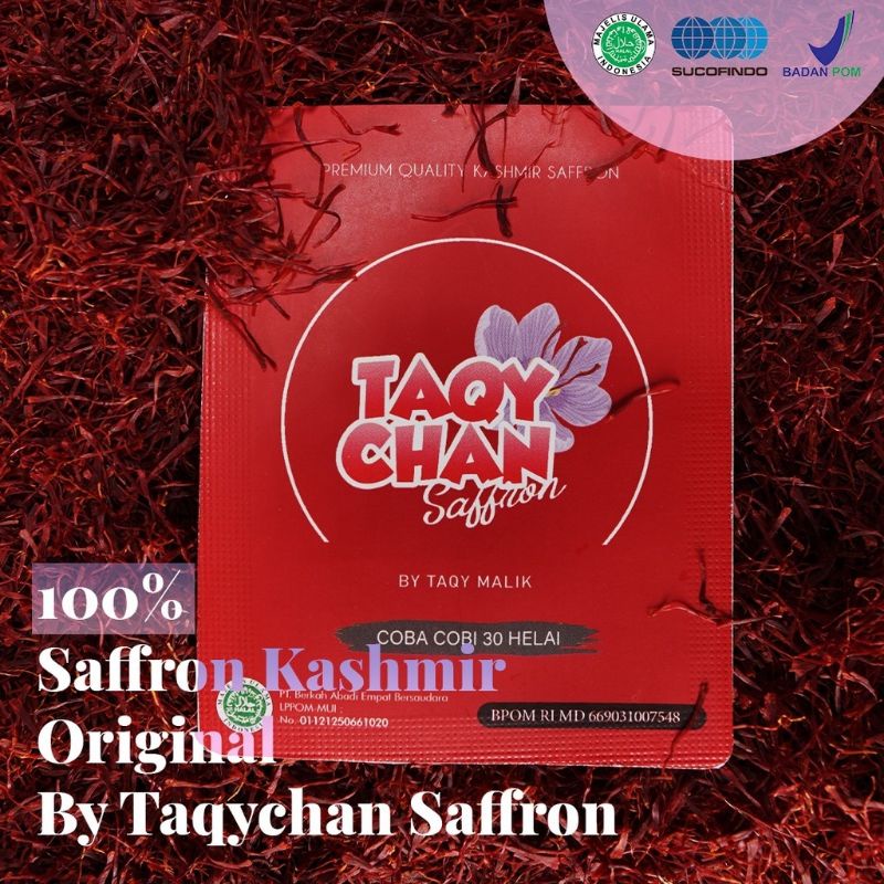 

COBA COBI TAQYCHAN SAFFRON KASHMIR SACHET COBA-COBI (ISI 30 HELAI) 1 PC - TAQYCHAN SAFFRON ORI HALAL MUI BPOM ISO GMP