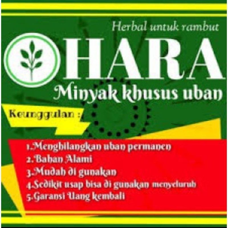 Hara Minyak Penghitam Uban Rambut Original