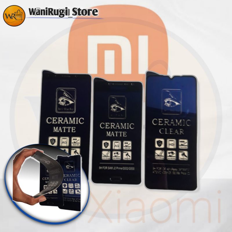 TG Anti Gores Xiaomi Redmi 9A Ceramic Matte Blue Ray Anti Radiasi