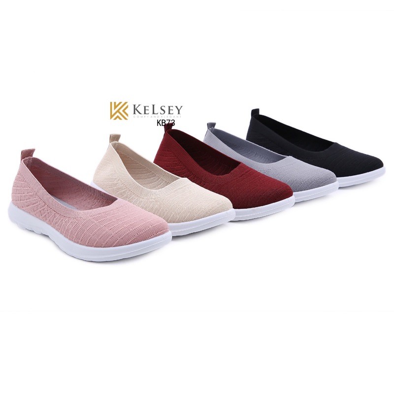 NICOLE SEPATU SLIP ON KELSEY KB73  Flyknit Shoes Flats import-1