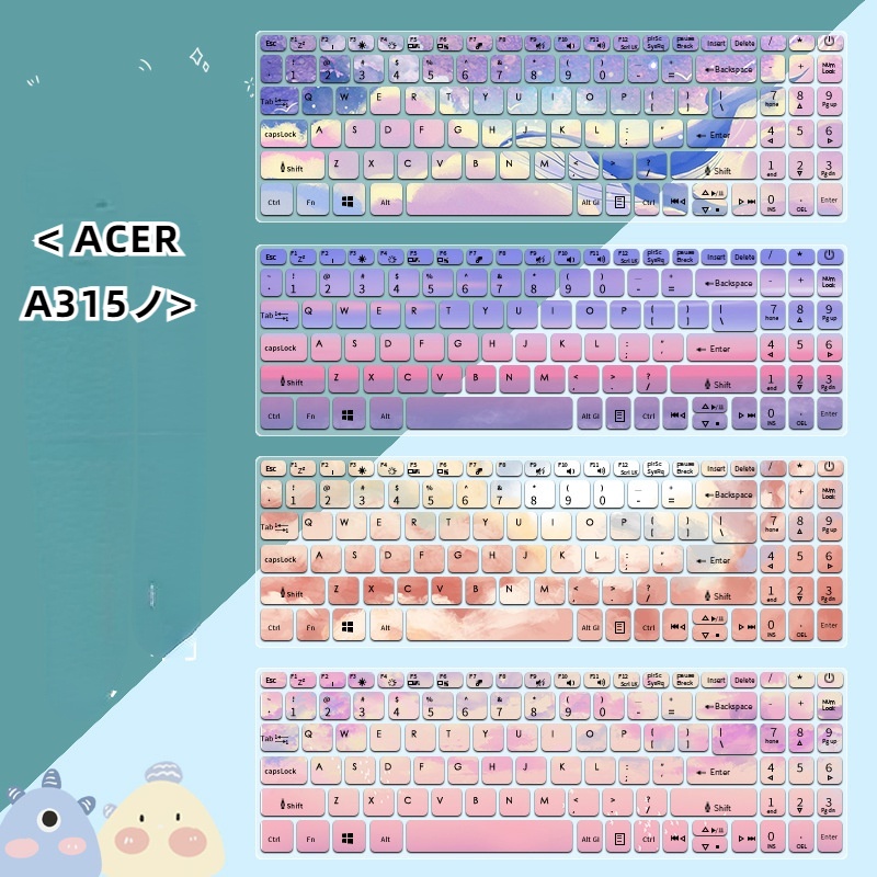 Film Pelindung Keyboard Motif Kartun Bunga Untuk Aspire 3 A315 Aspire 5 A515 A315-42 A315-55 A315-23 A315-34 A315-57P 350g