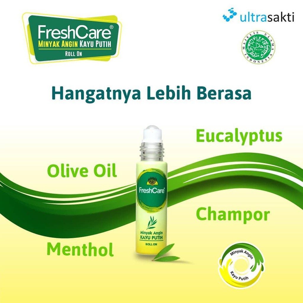 FRESH CARE MINYAK ANGIN KAYU PUTIH ROLL ON TERMURAH 10ML EXP 2023-11