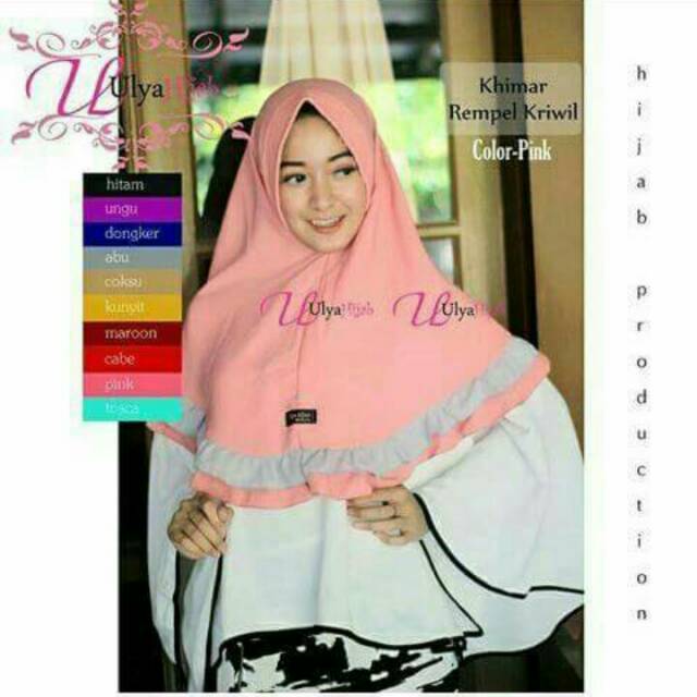 Hijab kriwil rempel double kombi pet murah grosir bandung jakarta kudus