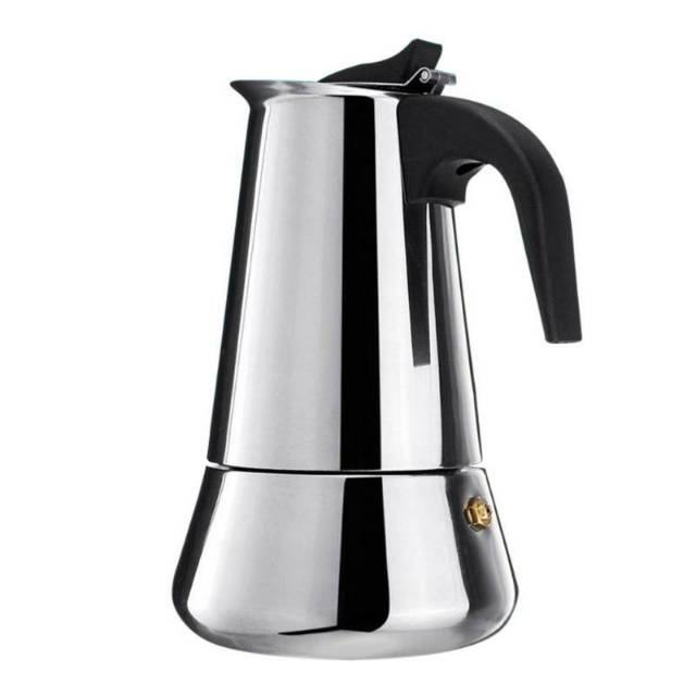 OneTwoCups Espresso Coffee Maker Moka Pot Teko Stovetop Filter 300ml 6 Cup - Z21