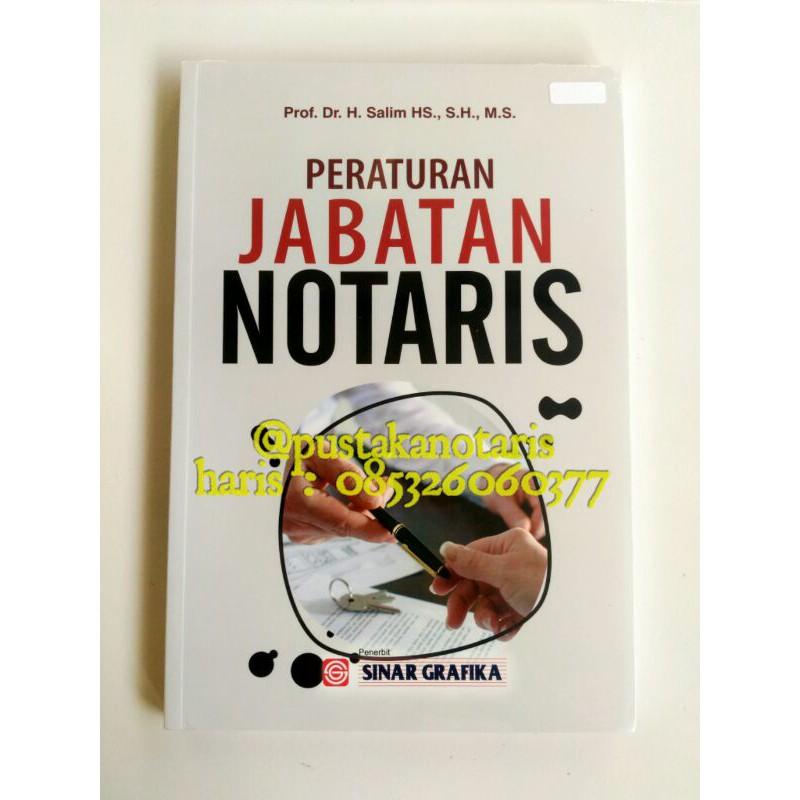 Buku Peraturan Jabatan Notaris - Buku PJN Notaris Baru