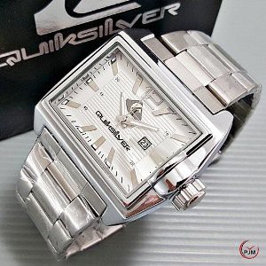 Jual Jam Tangan Pria   cowok Quiksilver Rantai Sport Segi Murah