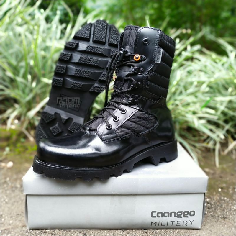 SEPATU PDL JATAH TNI AU KULIT SEPATU PDL TNI HITAM TINGGI 10 INC