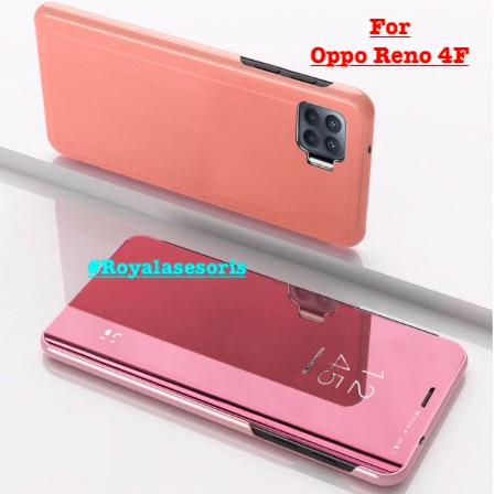 OPPO RENO 4F FLIP CASE CLEAR VIEW STANDING COVER