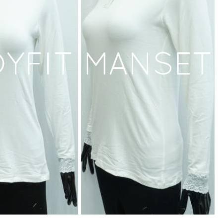 Manset Renda lengan panjang atasan baju kaos wanita Bodyfit uniqlo promo murah clothing clover