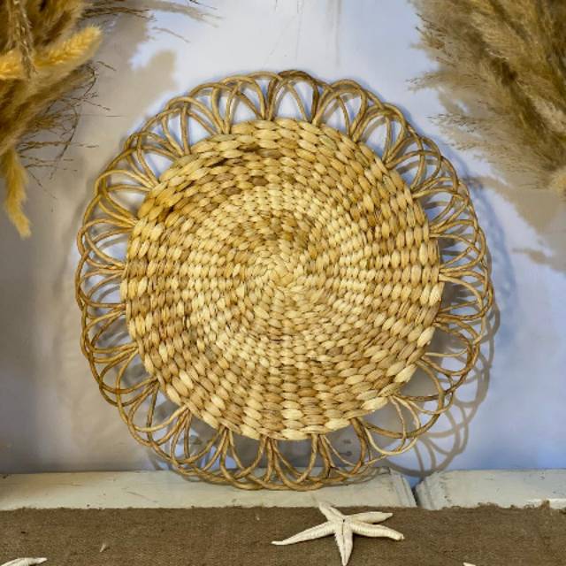 PLACE MATE / DEKORASI ANYAMAN ECENG GONDOK MULTIFUNGSI