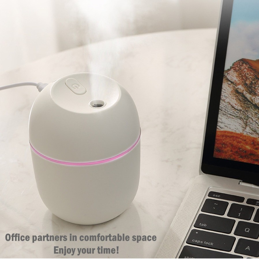 COD✨Humidifier USB Charging Purifier Lampu LED Diffuser Portabel Mini