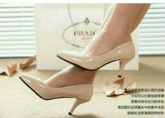 NunuLisaTan - Termurah Real Pic 2 warna Heels Pantofel Sepatu Hak PUMP Heels Wanita 5cm