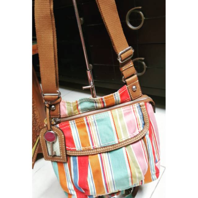 SOLD --- Tas Fossil Fiftyfour Canvas Crossbody
