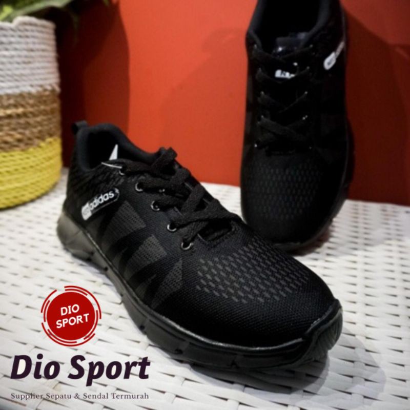 Sepatu Olahraga Running Sepatu Sneakers Adidas_2021 Neo Hitam Polos Hitam Putih