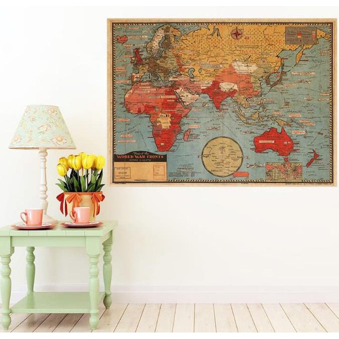 

Cuci Gudang Awal Tahun Poster Karton Peta Sejarah Perang Dunia II Motif Retro / Klasik Cuci Gudang