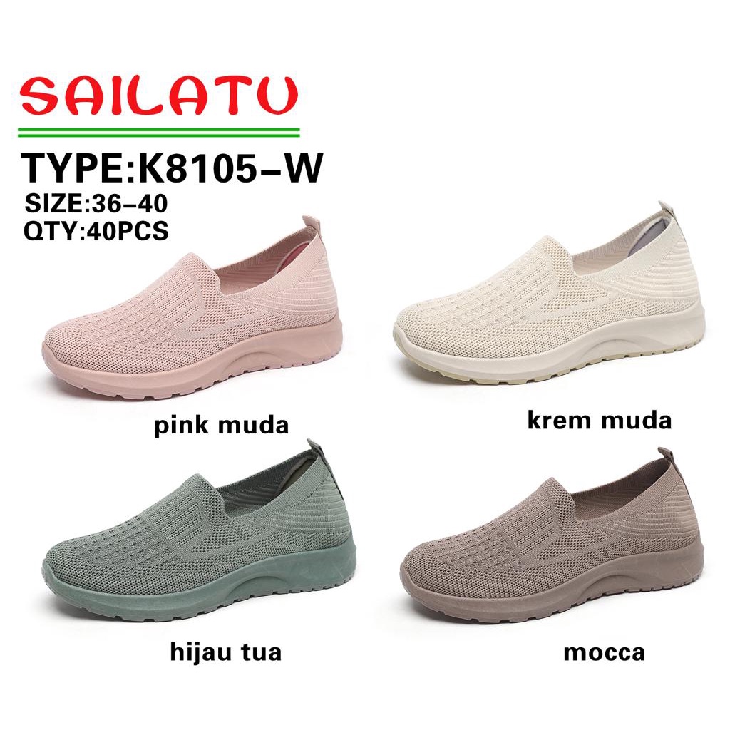 MELEJIT Sailatu Sepatu Santai Wanita Rajut / Sepatu Kasual Wanita Import Original