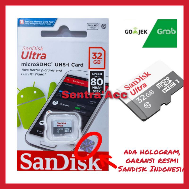 Kartu Memori Sandisk 32gb / Micro Sd / Sd Card Sandisk original Garansi resmi