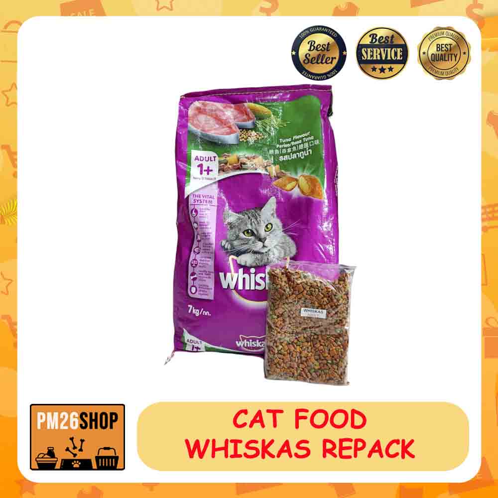 MAKANAN KUCING CAT FOOD WHISKAS TUNA REPACK 400 gr