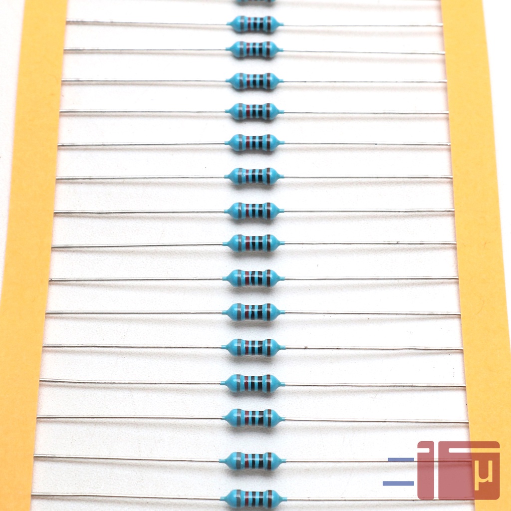 x10 Resistor 820R 820 Ohm 1/4W Metal Film 1% Taiwan Kaki Tembaga