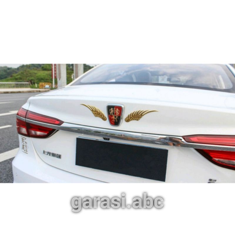 Stiker Emblem Badge Body Sayap Wing Timbul 3D Sticker Logo Krom Chrome 3 D Dimensi Silver Hitam Fender Stir Tangki Mobil Sepeda Motor Toyota Honda Suzuki Wuling Yamaha Vespa KIA Holden BMW Mercedes benz