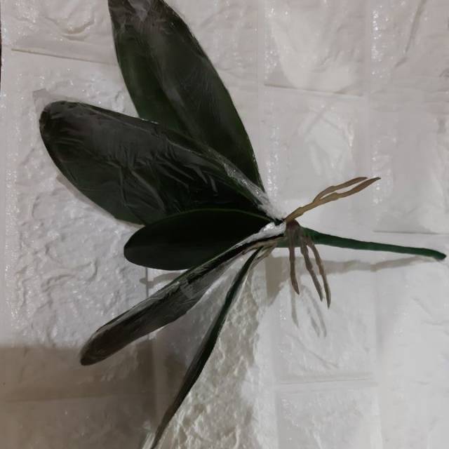 DAUN ANGGREK LATEX BESAR IMITASI BUATAN L9/ DA9 B8015 DAUN ARTIFICIAL
