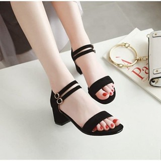 Hak Tahu Bludru Dv Us42 Sandal  Wanita Sendal Cewek Heels  