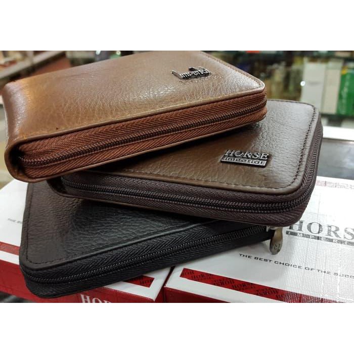 Dompet Pria Kulit Asli Resleting Full Merk Imperial Horse Dompet Pria Terbaru