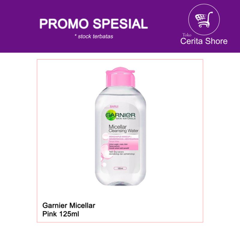 GARNIER MICELLAR WATER 125 ML/garnier micellar/ garnier micellar water/ garnier micellar pink/ garni