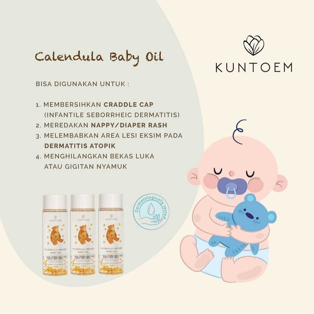 Kuntoem Calendula-Infused Baby Oil