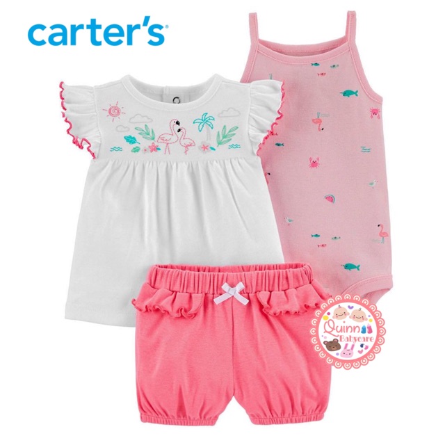 carter's flamingo romper