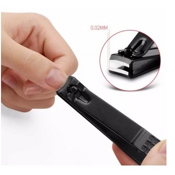 Gunting Kuku Hitam Matte Stainless Steel Kuku/Tebal Kuku/Gunting Gunting Kuku Cutter untuk Pria dan Wanita Manicure Pedicure