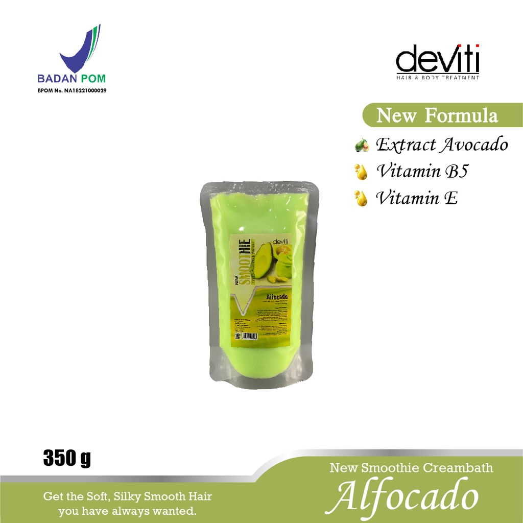 Deviti Refill Smoothie Creambath Alfocado Perawatan Rambut Kering dan Kusam 350Gr