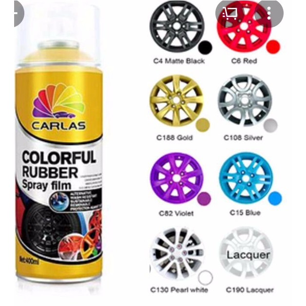 Aksesoris Mobil Carlas Rubber Paint Cat karet Carlas Cat Pelek Velg Mobil Pelindung Cover Protector