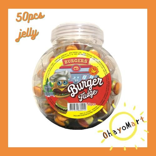 Burgers Jelly Burger Toples / Permen Viral Jeli Burger Bola Toples 50p