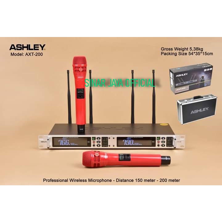Mic Wireless ASHLEY AXT-200/AXT200/AXT 200 (ORIGINAL) Red