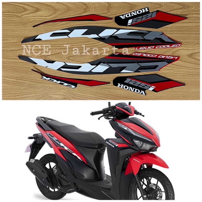 STIKER STRIPING VARIO CLICK 125i THAILAND MERAH