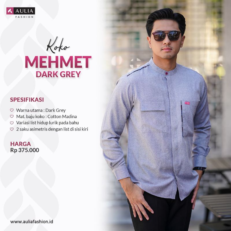 KOKO TERBARU AULIA FASHION MEHMET DARK GREY