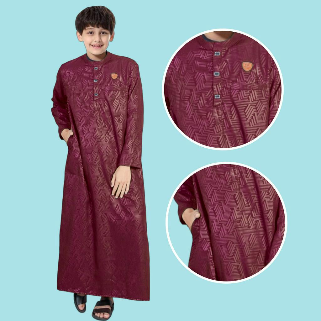 AL-FADIL/gamis anak KATUN EMBOS laki laki usia 1-14 tahun/kurta arabic anak/koko anak/jubah anak premium /baju muslim era baru