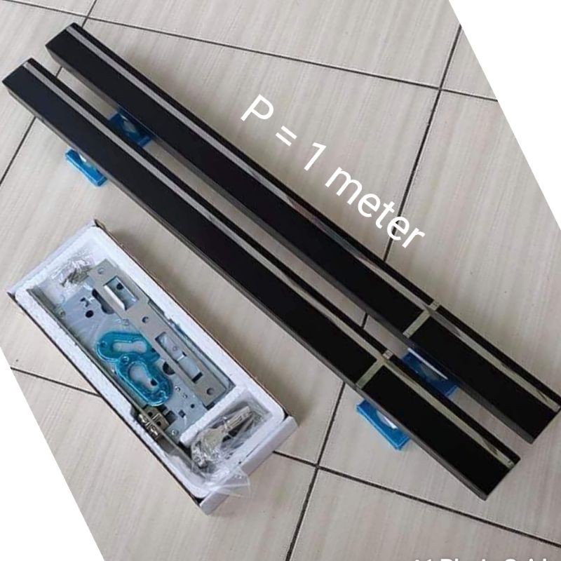 long handle pintu panjang 1 meter bonus body kunci/ Handle pintu minimalis /Handle pintu kupu tarung